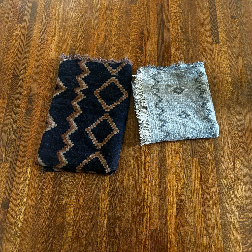 two wool Wilfred blankets